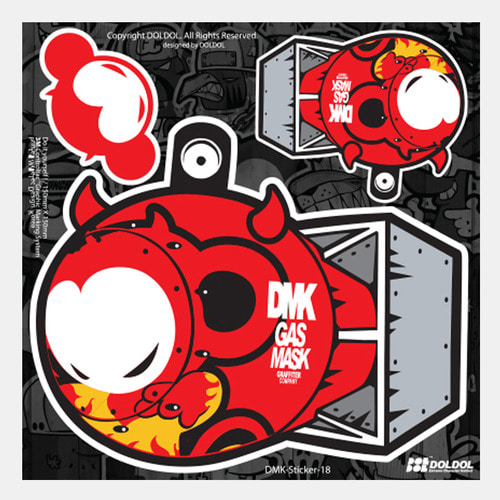 [그래피커] 7-DMK-Sticker-02 그래피티 아티스트 데빌몽키 DMK 스노우보드 헬멧 여행가방 자동차 자전거 오토바이 노트북 캐릭터 스티커 스킨