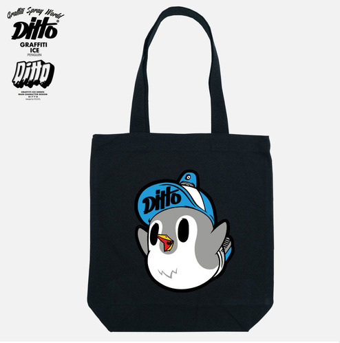 [돌돌] DITTO-canvas-bag-01 그래피티 아이스 펭귄 디또 캐릭터 디자인 캔버스백 가방 