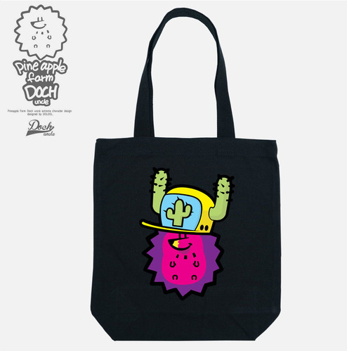 [돌돌] doch-uncle-canvas-bag-01 파인애플 농장의 고슴도치아저씨 캐릭터 디자인 캔버스백 가방 