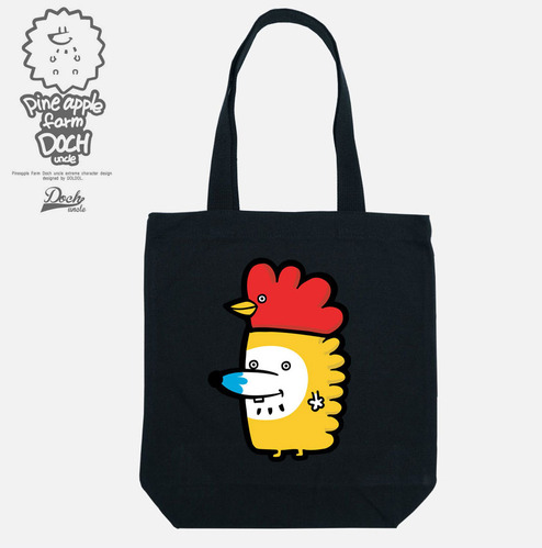 [돌돌] doch-uncle-canvas-bag-03 파인애플 농장의 악당 고슴도치 코코 디자인 캔버스백 가방 