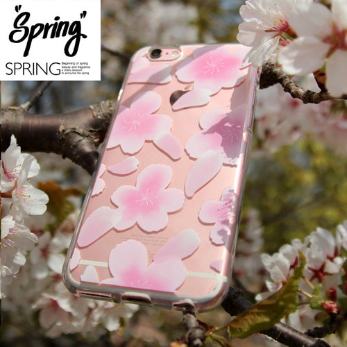 [그래피커] loving-flower_jallycase_02 러빙플라워 봄 벚꽃 꽃 디자인 아이폰 갤럭시s 젤리 케이스 