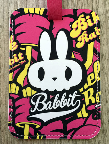 [돌돌] BIKE RABBIT-LUGGAGE TAG-01 바이크라빗 토끼 그래피티 캐릭터 그래픽 디자인 여행 가방 캐리어 네임택 러기지택 캐리어택 이름표 