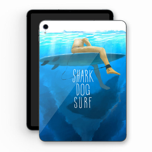 [돌돌] Sharkdog-TabletPC-07 샤크독 서핑 하와이 샤크독 캐릭터 그래픽 디자인 ipad pro 아이패드 프로 에어 미니 갤러시 탭 LG G 패드 튜닝 랩핑 보호 필름 스티커 스킨 데칼 그래피커