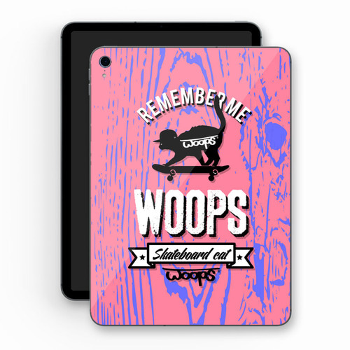 [돌돌] WOOPS-TabletPC-06 스케이트보드 고양이 웁스 캐릭터 그래픽 디자인 ipad pro 아이패드 프로 에어 미니 갤러시 탭 LG G 패드 튜닝 랩핑 보호 필름 스티커 스킨 데칼 그래피커