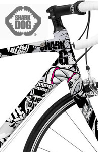 [그래피커] Shark DOG-bike-01 자전거 프레임 스티커