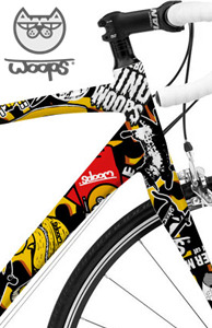 [그래피커] WOOPS-bike-01 자전거 프레임 스티커
