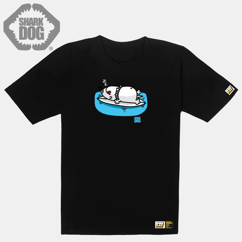 [돌돌컴퍼니] SHARK DOG-T-30 여름 서핑 불독 강아지 샤크독 캐릭터 디자인 티셔츠 