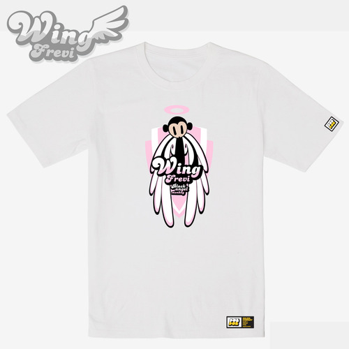 [돌돌] Wing-frevi_T-shirts_02 윙프레비 천사 원숭이 캐릭터 티셔츠 