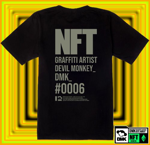 [돌돌] DMK_T-shirts_131 그래피티 아티스트 데빌몽키 DMK NFT 캐릭터 그래픽 디자인 티셔츠 반팔티 티