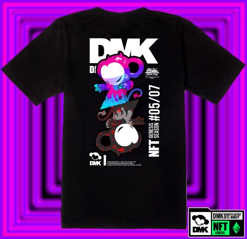 [돌돌] DMK_T-shirts_139 그래피티 아티스트 데빌몽키 DMK NFT 캐릭터 그래픽 디자인 티셔츠 반팔티 티