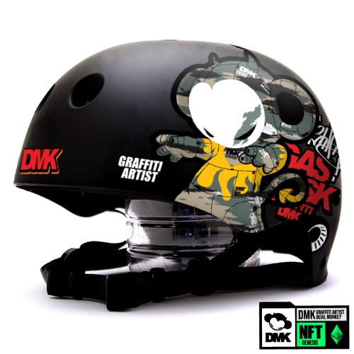 [돌돌] 0008-DMK-Helmet-25 그래피티 아티스트 데빌몽키 dmk 스노우보드 오토바이 헬멧 튜닝 스티커 스킨 데칼 그래피커
