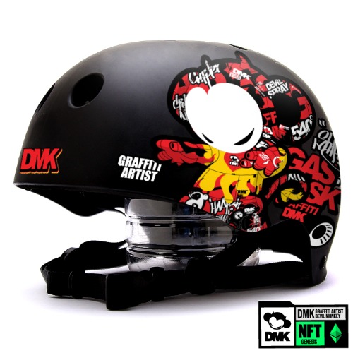 [돌돌] 0008-DMK-Helmet-27 그래피티 아티스트 데빌몽키 dmk 스노우보드 오토바이 헬멧 튜닝 스티커 스킨 데칼 그래피커