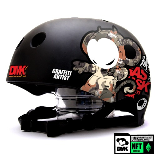 [돌돌] 0008-DMK-Helmet-24 그래피티 아티스트 데빌몽키 dmk 스노우보드 오토바이 헬멧 튜닝 스티커 스킨 데칼 그래피커