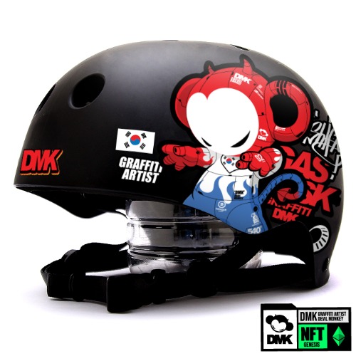 [돌돌] 0008-DMK-Helmet-23 그래피티 아티스트 데빌몽키 dmk 스노우보드 오토바이 헬멧 튜닝 스티커 스킨 데칼 그래피커