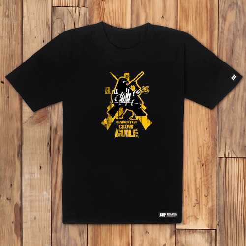 [돌돌] Gangster guile_T-shirts_03 갱스터 크로우 가일 까마귀 힙합 캐릭터 디자인 티셔츠