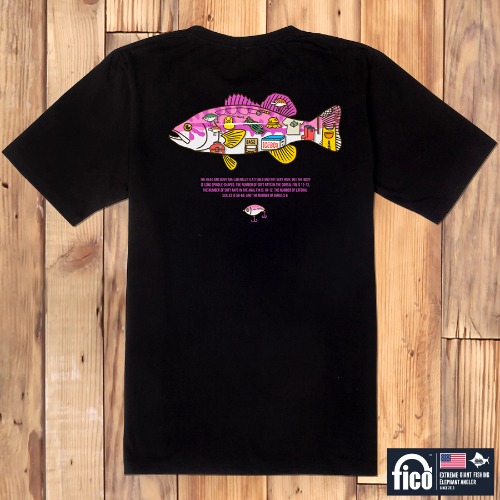 [돌돌] FICO-tshirts-143 익스트림 낚시 브랜드 피코 시즌2 한국 어종 캐릭터 그래픽 디자인 티셔츠 반팔티