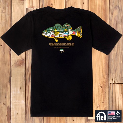 [돌돌] FICO-tshirts-142 익스트림 낚시 브랜드 피코 시즌2 한국 어종 캐릭터 그래픽 디자인 티셔츠 반팔티