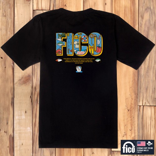 [돌돌] FICO-tshirts-105 익스트림 낚시 브랜드 피코 시즌2 한국 어종 캐릭터 그래픽 디자인 티셔츠 반팔티