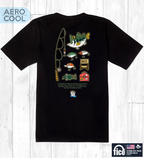 [돌돌] FICO-tshirts-AEROCOOL-70 익스트림 낚시 브랜드 피코 시즌2 한국 어종 캐릭터 그래픽 디자인 에어로 쿨 기능성 티셔츠 반팔티