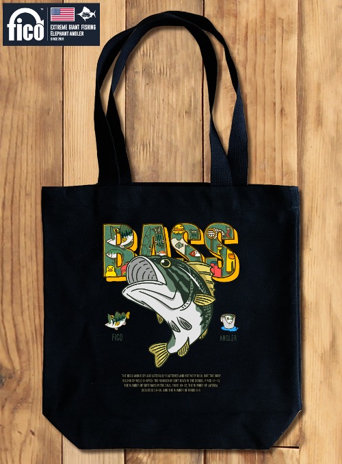 [돌돌컴퍼니] fico-canvas-bag-45 익스트림 낚시 브랜드 fico 피코 캐릭터 디자인 그래픽 컨버스백 에코백 패션 가방