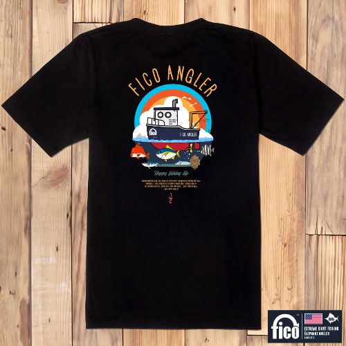 [돌돌] FICO-tshirts-241 익스트림 낚시 브랜드 피코 시즌2 한국 어종 캐릭터 그래픽 디자인 티셔츠 반팔티