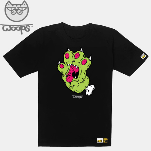 [돌돌] WOOPS-T-63 웁스 고양이 스케이트보드 캐릭터 티셔츠 