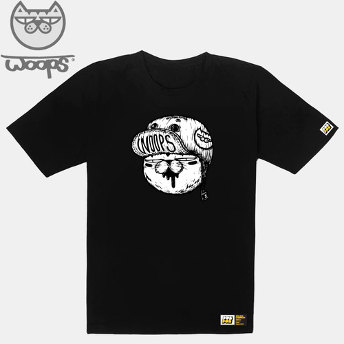 [돌돌] WOOPS-T-65 웁스 고양이 스케이트보드 캐릭터 티셔츠 