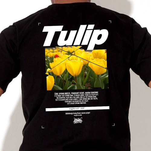[돌돌] loving-flower_tshirts_08 러빙플라워 시즌2 tulip 튤립 일러스트 그래픽 디자인 티셔츠 