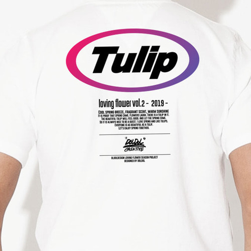 [돌돌] loving-flower_tshirts_11 러빙플라워 시즌2 tulip 튤립 일러스트 그래픽 디자인 티셔츠 