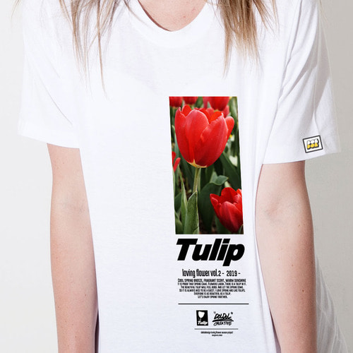 [돌돌] loving-flower_tshirts_14 러빙플라워 시즌2 tulip 튤립 일러스트 그래픽 디자인 티셔츠