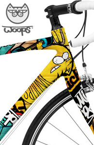 [그래피커] WOOPS-bike-02 자전거 프레임 스티커
